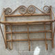 Vintage bamboo and rattan wall coat rack
