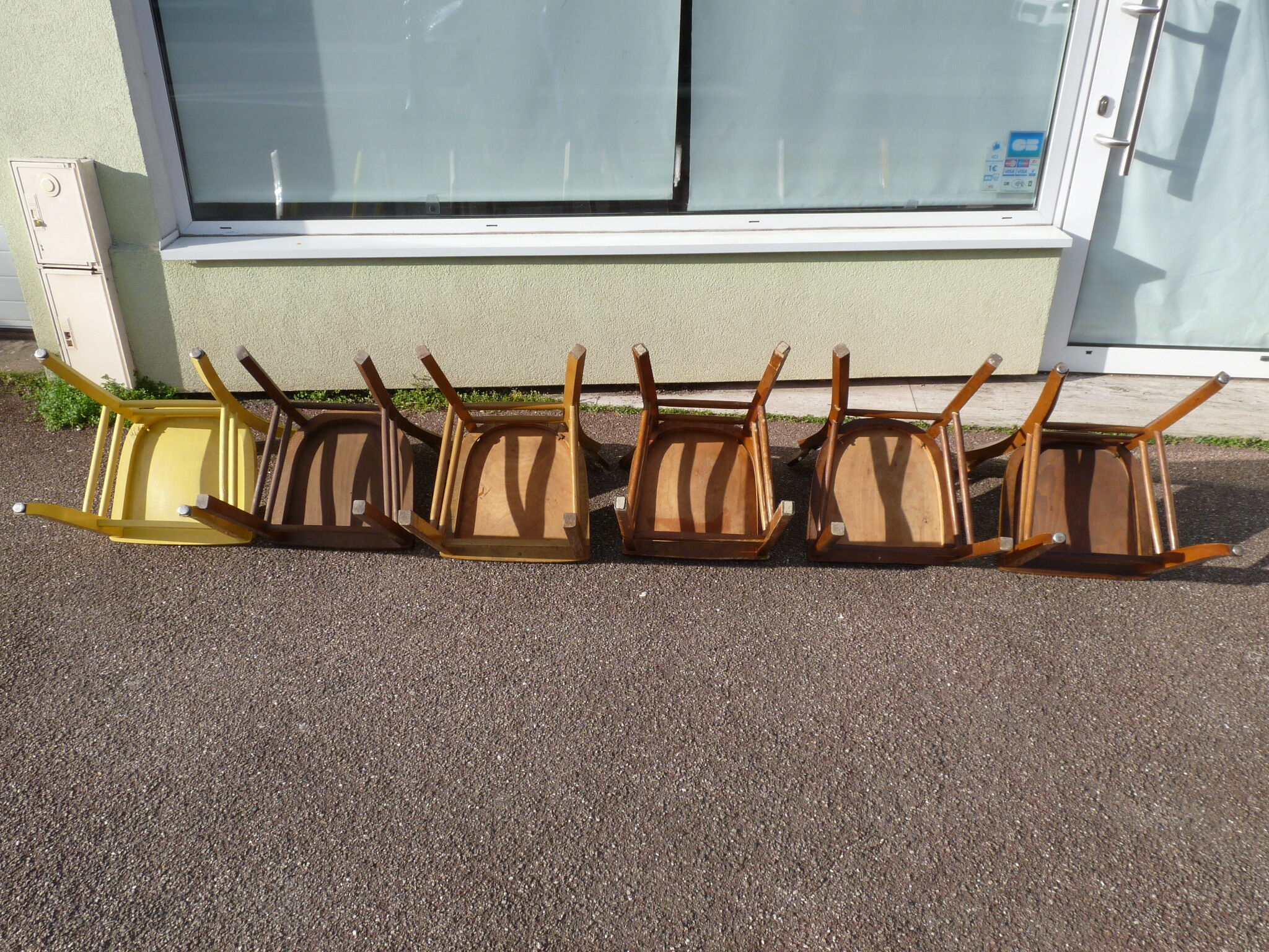 Lot de 6 chaises en bois de bistrot