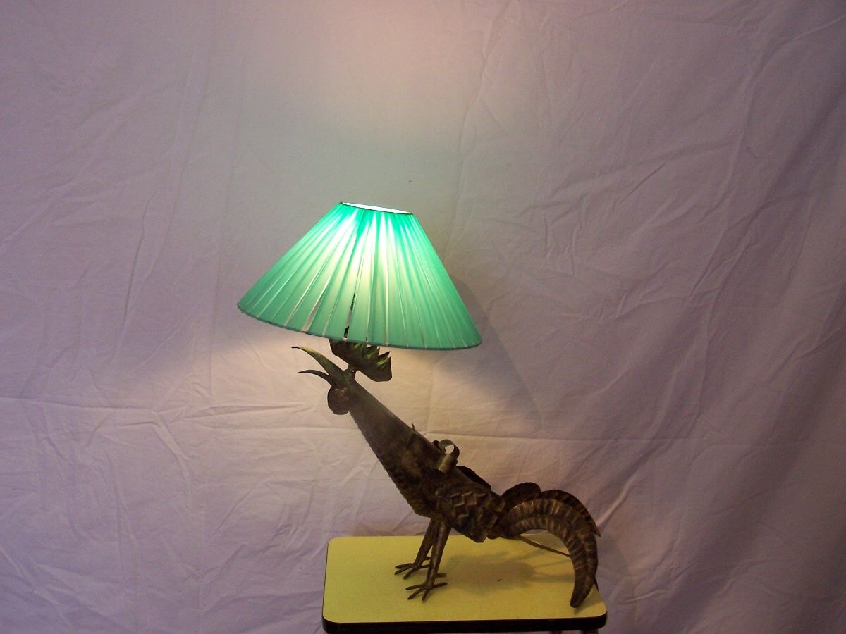 Lamp Zoomorphic Rooster metal 50s