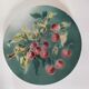 Saint-Amand Hamage plate – Stenciled cherry decoration 1945-1950