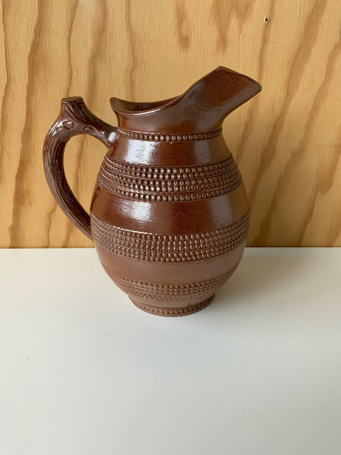 Selency sandstone water pot x Monoprix Croisé Laroche