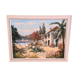 Vintage Mediterranean Painting signed C. Beaufort