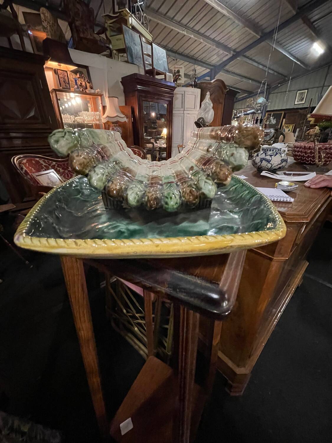 Ceramic asparagus dish 1950