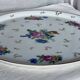 Limoges porcelain pie dish, Art Deco style, flowers and gold