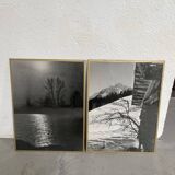 Old photographs lake and mountain
