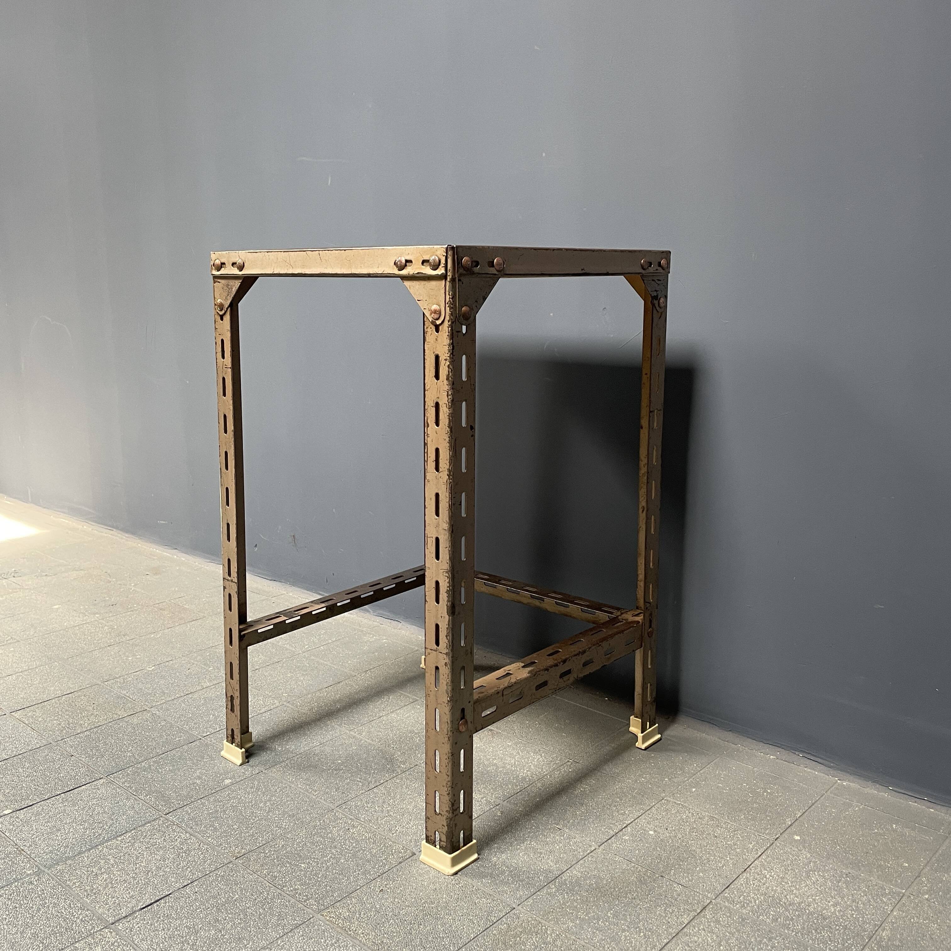 Industrial vintage iron side table