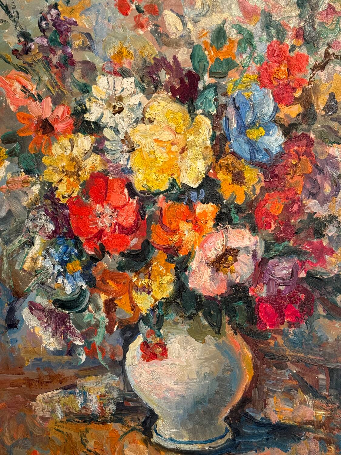 Still life with wild flowers, signed, early 20th century