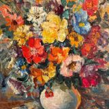 Still life with wild flowers, signed, early 20th century