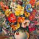 Still life with wild flowers, signed, early 20th century.