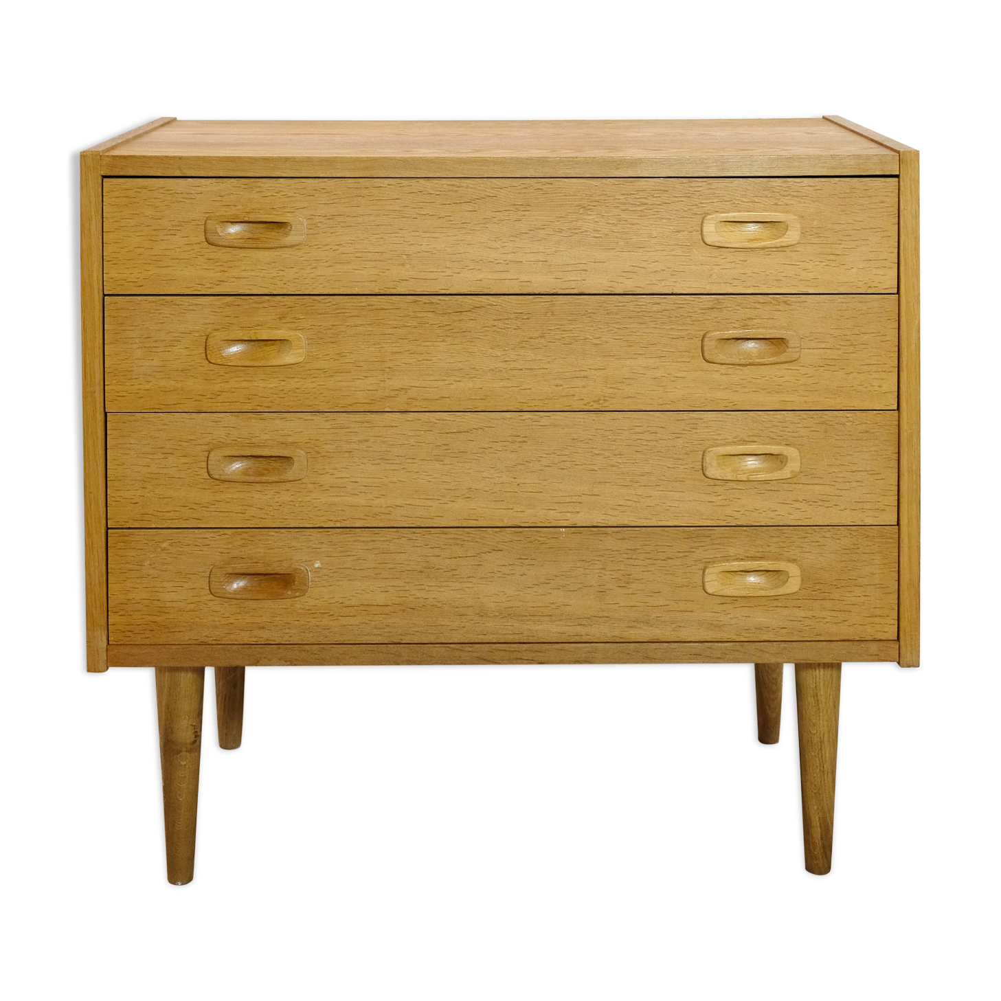 Scandinavian chest of drawers in light wood, 1970s.
