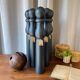 Jeu de 6 quilles vintage en bois avec boule