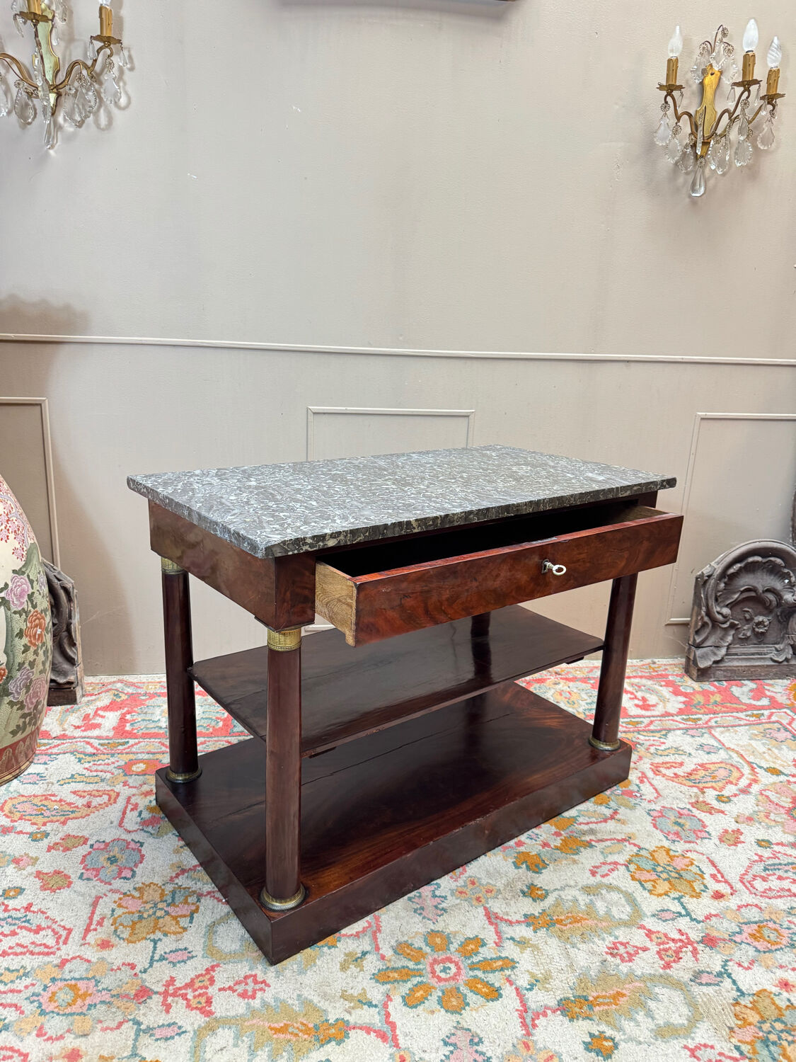 Console en acajou d’époque empire xix eme siècle