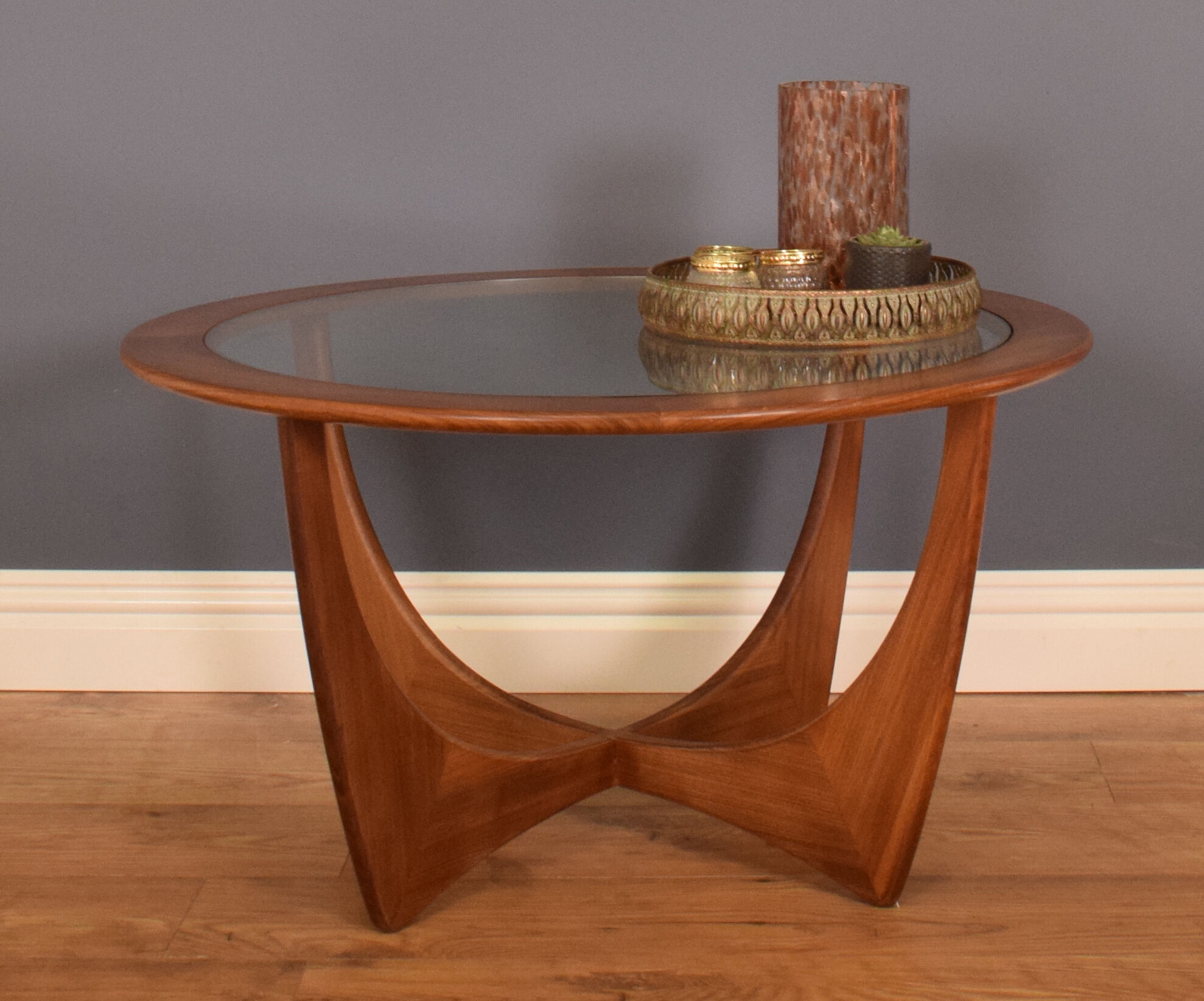 G plan fresco teak & glass astro coffee table