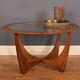 G plan fresco teak & glass astro coffee table