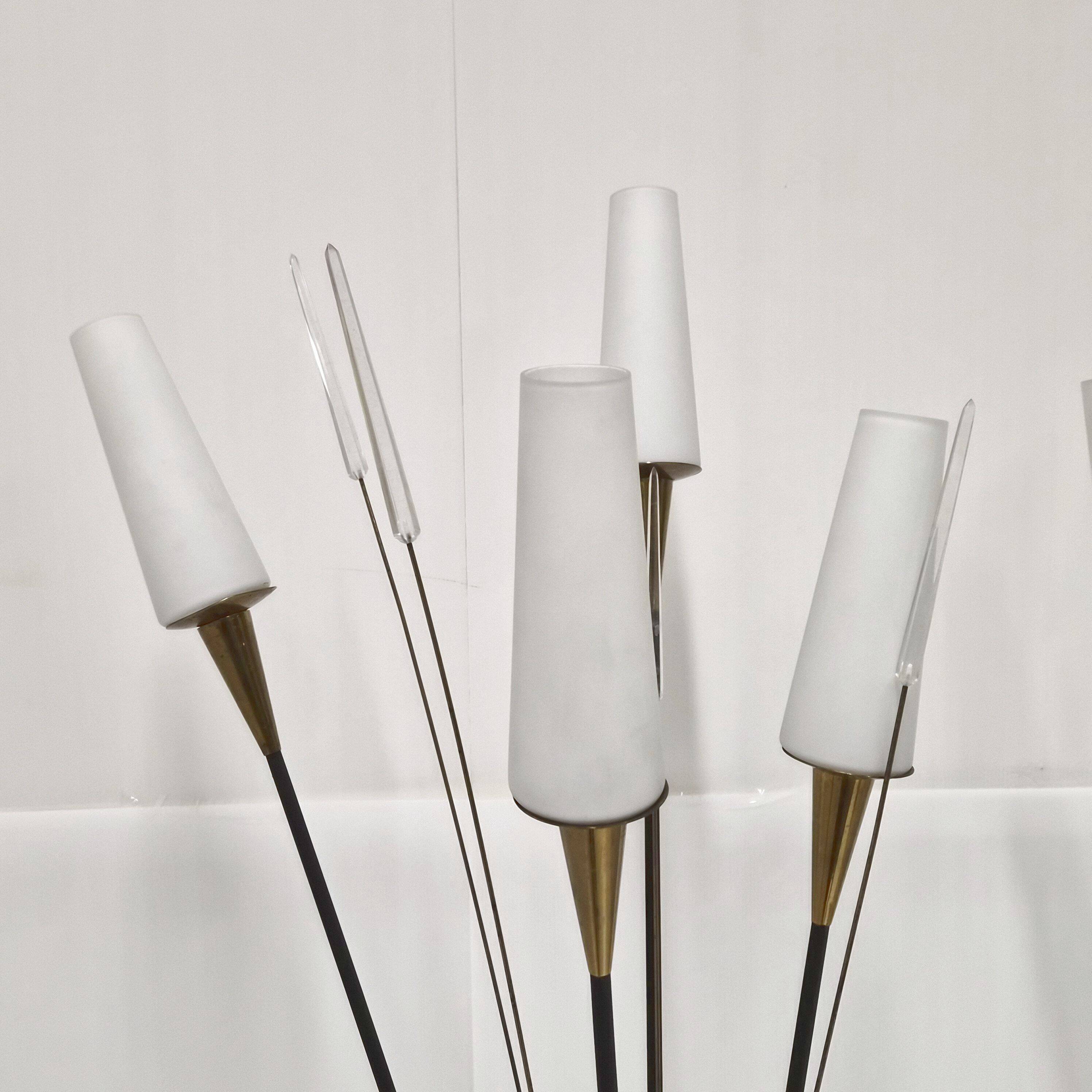 Pair of vintage Lunel floor lamps from 1950.