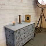 Directoire patinated chest of drawers
