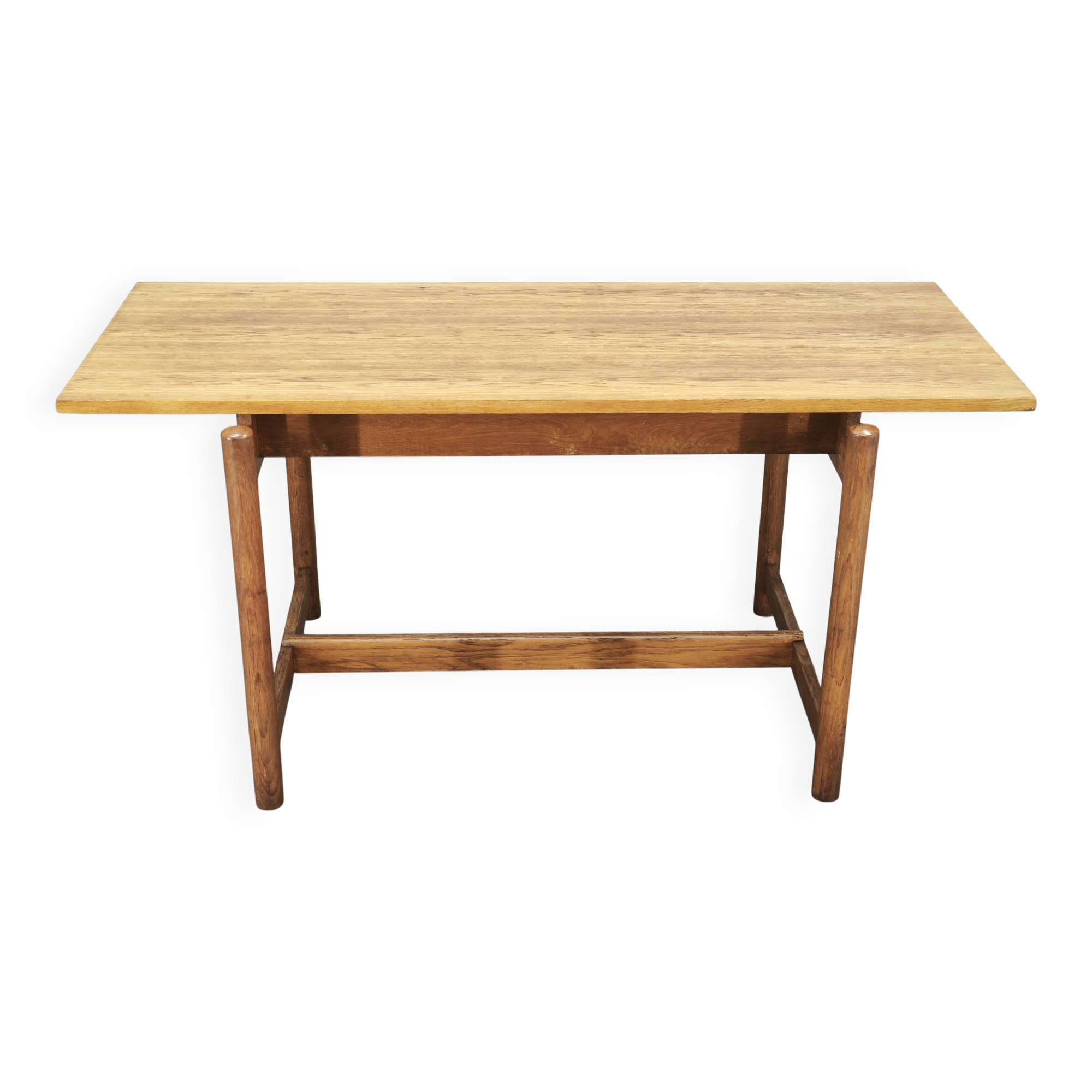 1960s Czech Coffee Table in Solid Oak by Krásná Jizba