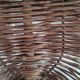 Vintage basket in braided wicker