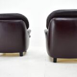 Design, Scandinavian, leather armchairs by Peem, 1970s, Finland