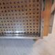Planter, vintage storage with lightweight wheels, straw, brass and steel, hollywood regency