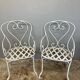 Pair of wrought iron armchairs 413003