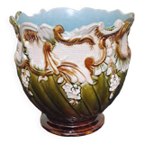 Cache pot en barbotine Majolique hauteur 20cm