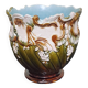 Majolica slip pot cover, height 20cm