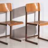 Vintage chaise longues (circa 1950). Set of 4 pieces