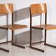 Vintage chaise longues (circa 1950). Set of 4 pieces