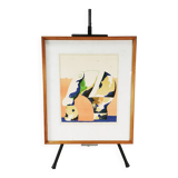 Horst Antes litografia “Portret głowy w kolorze”, Niemcy lata 70.