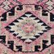 Soft Pink & Orange Rare Style Vintage Runner Rug, 91x359 Cm