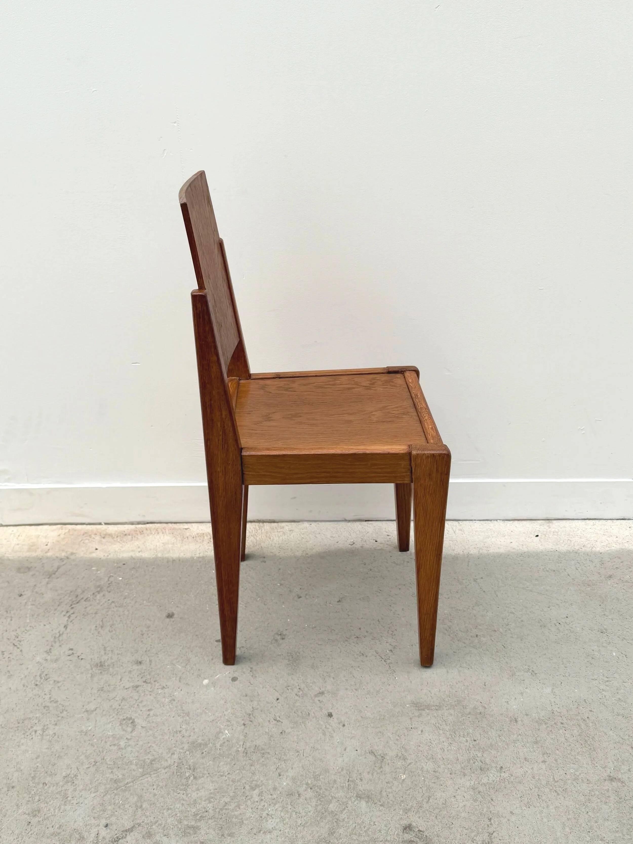 Wooden chair, France 1950