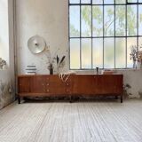 Enfilade teck XL années 60 constructiviste