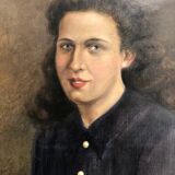 Oil portrait of a young girl by Paul Hulin