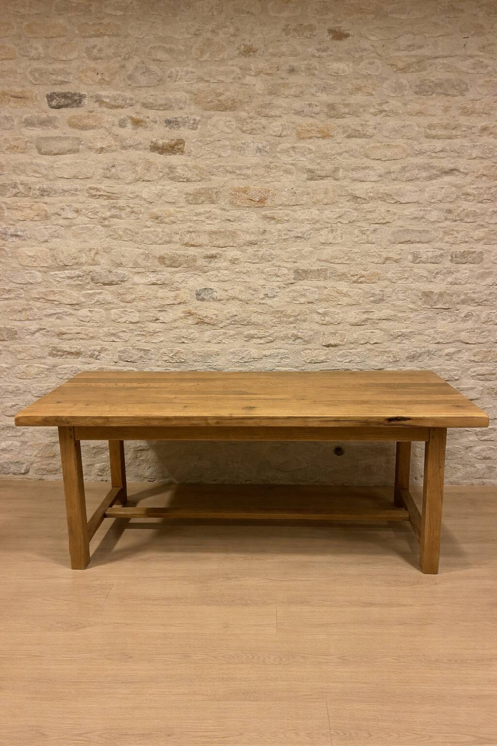 Large solid wood farmhouse table – country style
