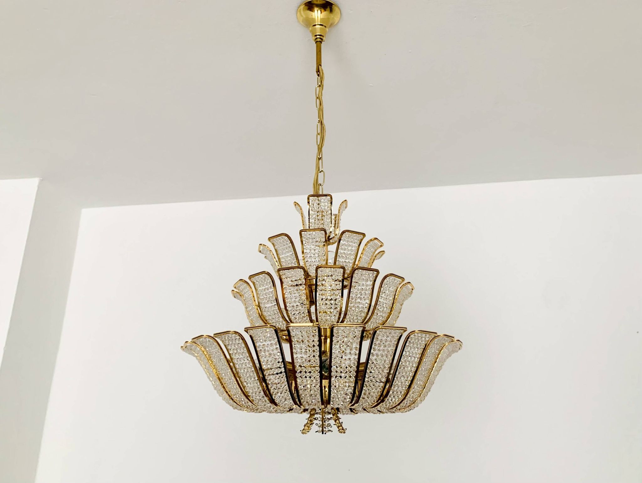 Crystal Glass Chandelier by Palwa