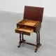 Louis Philippe Side Table with Two Drawers and Turned Twin Legs, France, 18
