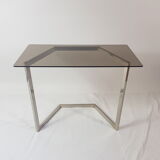 Console brass and smoked glass 70's