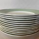 12 flat plates Villeroy & Boch Mettlach celadon green and vintage gold 1960s