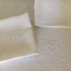 8 damask napkins, monogram, old linen