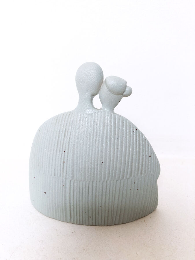 Blue couple, ceramiche chiminazzo, 1970