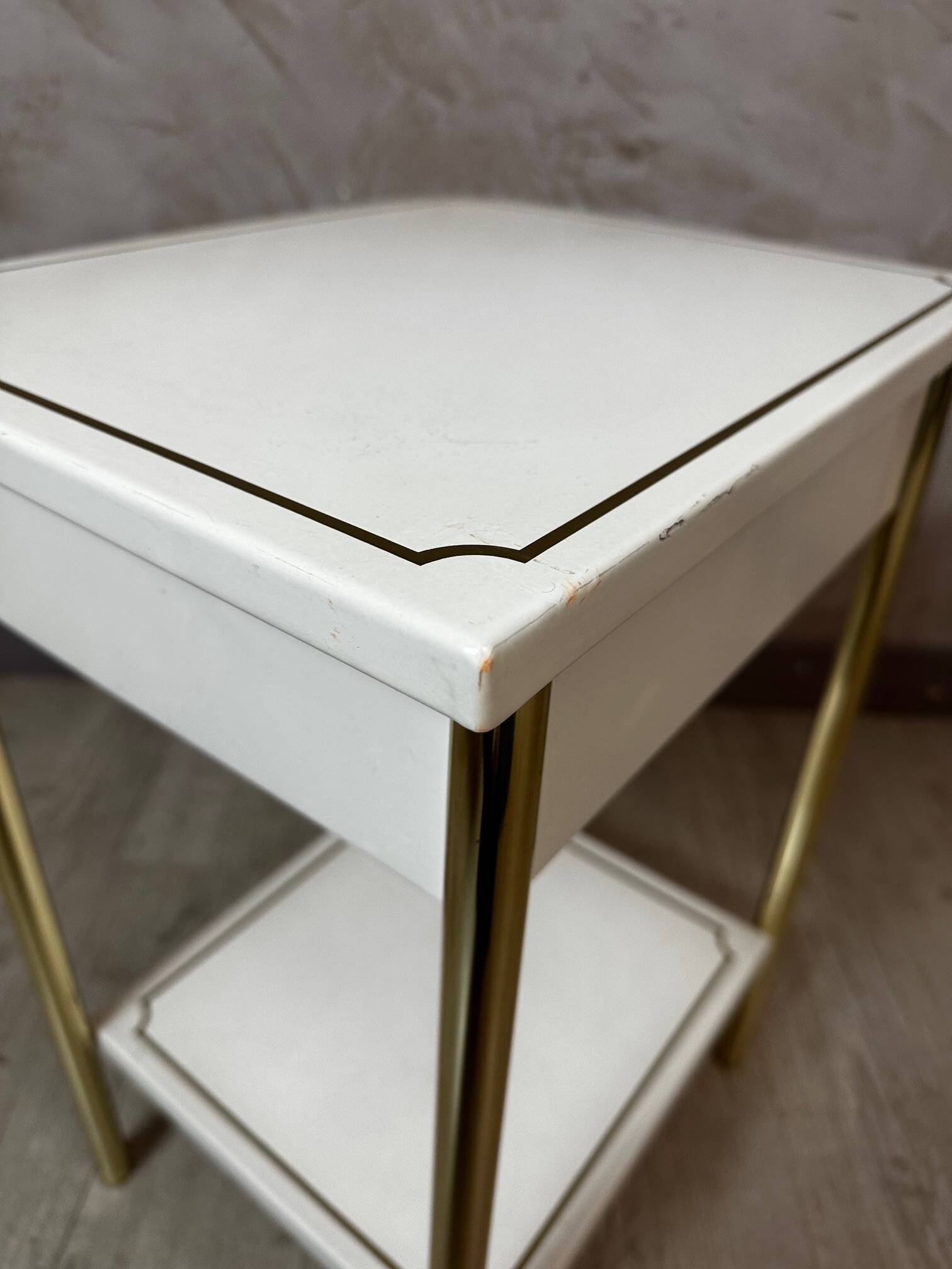 Metal bedside table