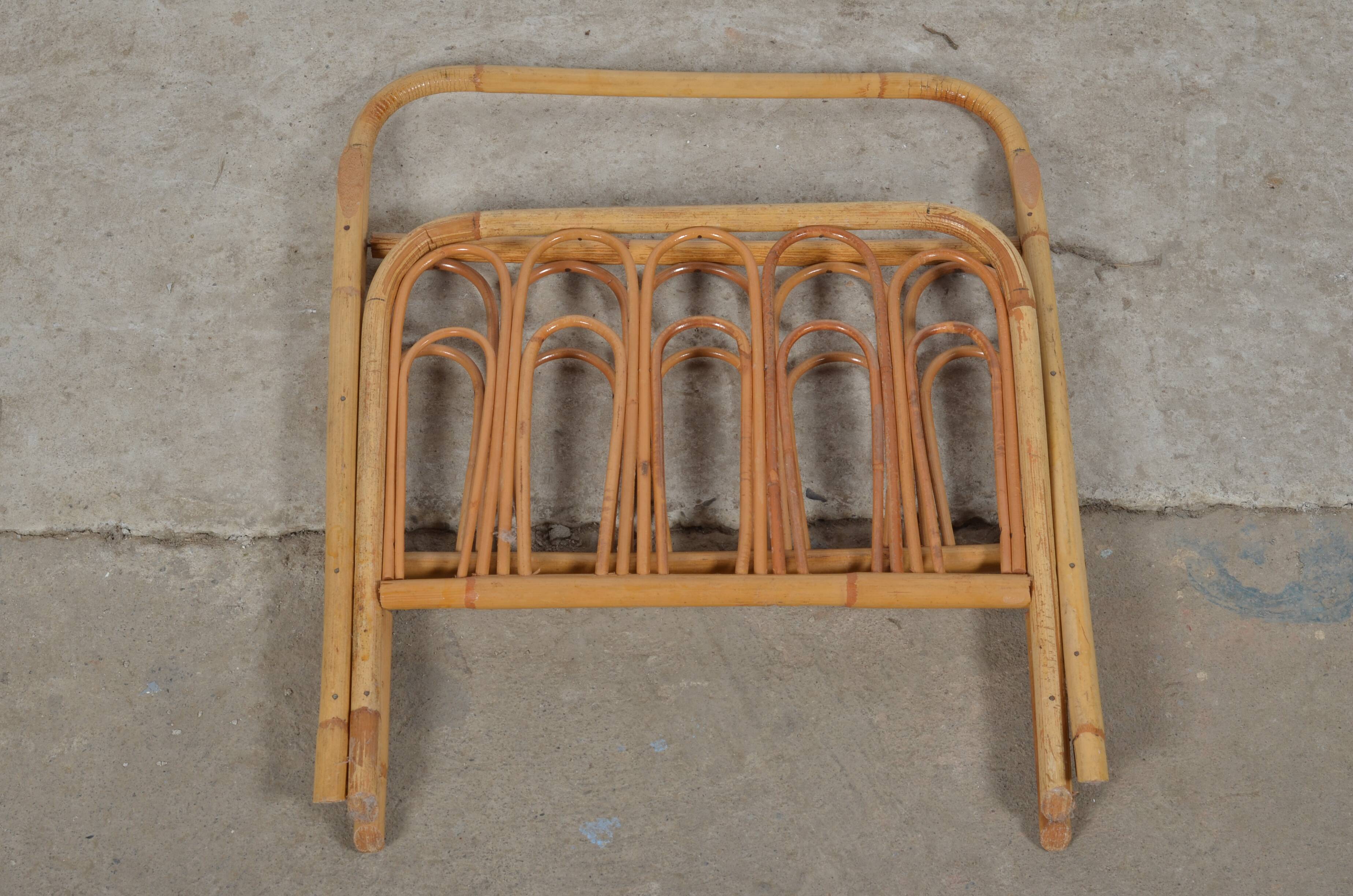 Rattan magazine holder