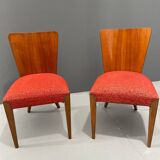 Set of Four H-214 Chairs by Jindřich Halabala, Walnut, 1950s
