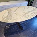 Roche Bobois table in Calacatta marble from 1980