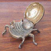Vintage ashtray brass ladybug