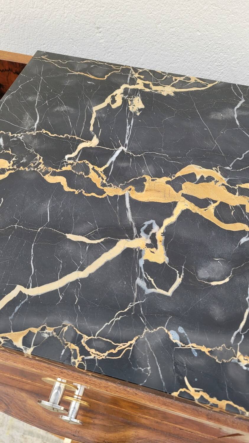 Art Deco period chest of drawers in walnut burl - 1930s