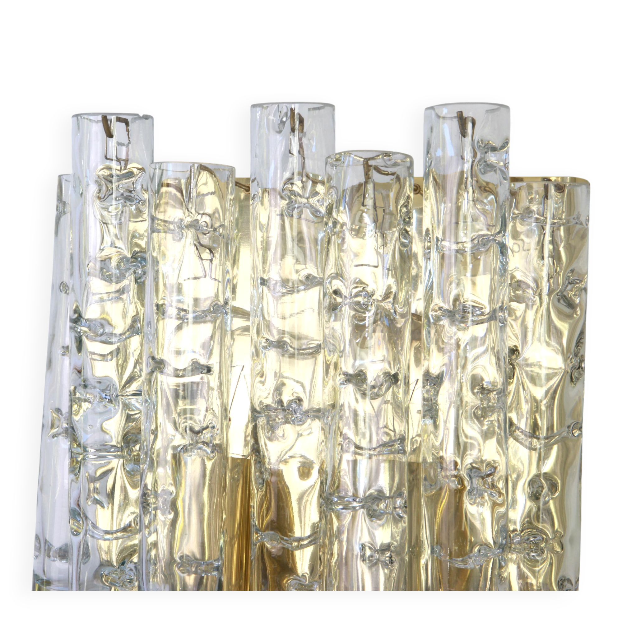 Pair of large Murano glass wall sconces by Doria, Germany, 1960s.