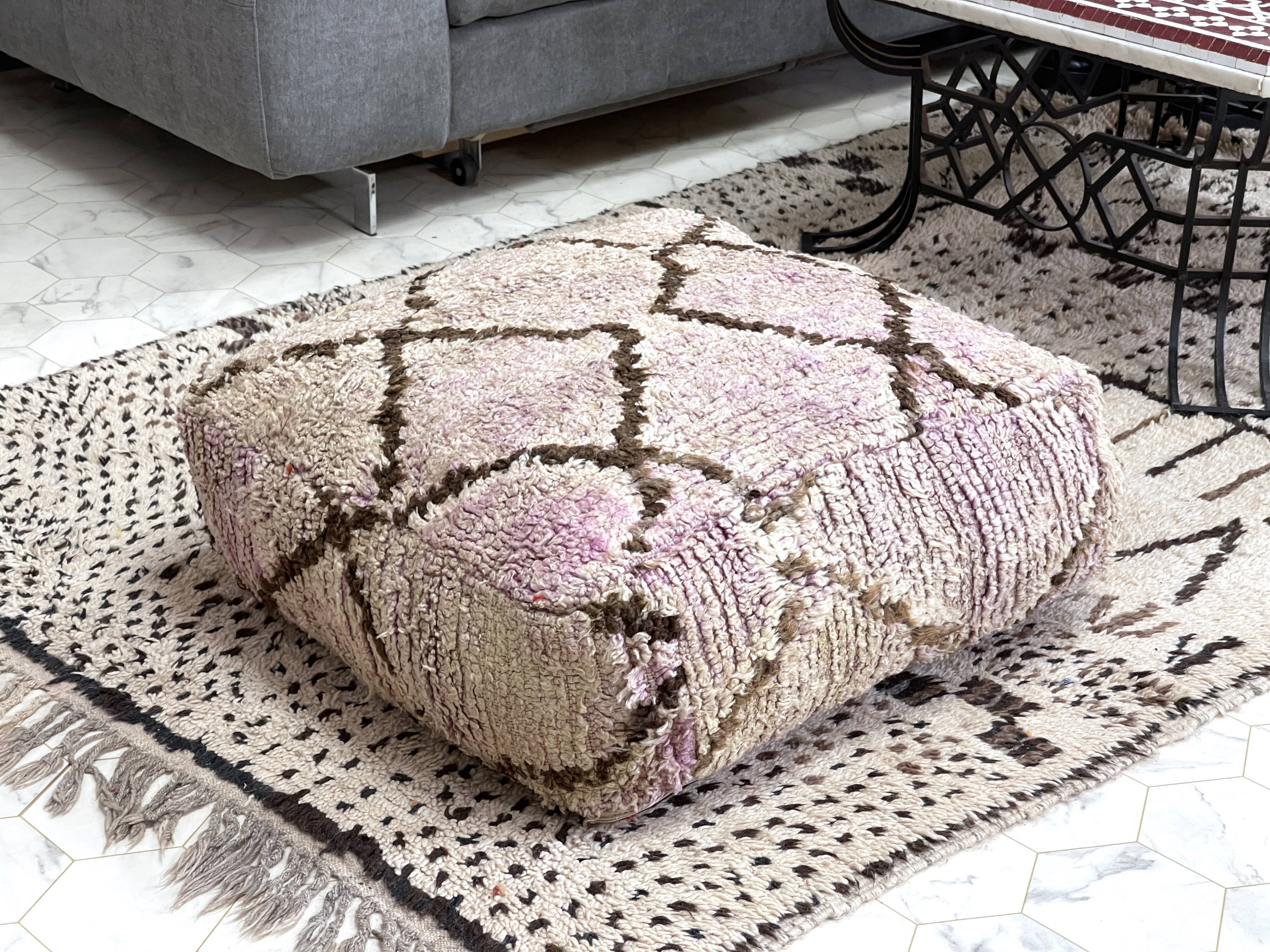 Moroccan kilim pouf