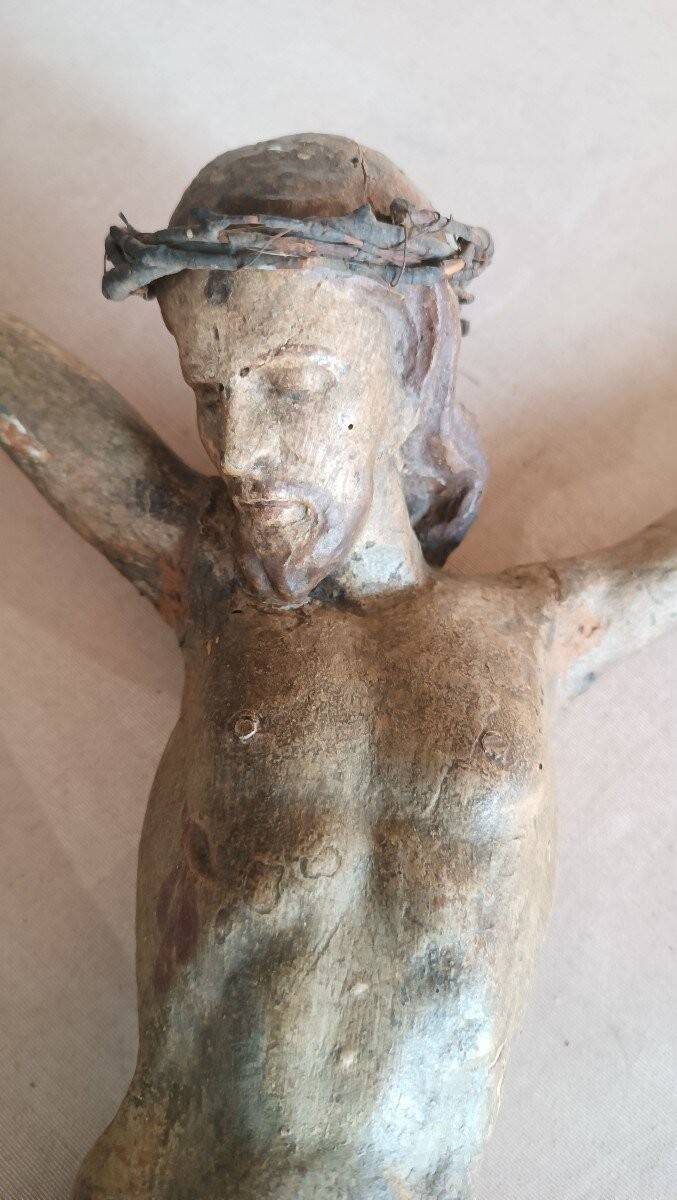 Large polychrome wooden Christ, 17th century